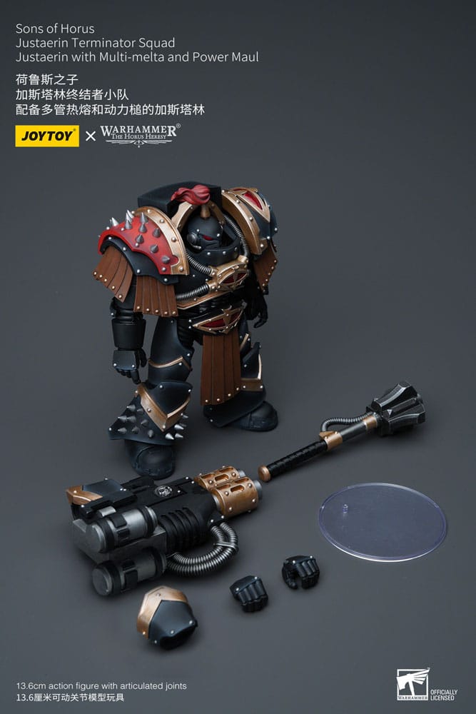 Sons of Horus Justaerin Terminator Squad Justaerin with Multi-melta and Power MauL Warhammer The Horus Heresy 1/18 Figurka 12 cm - Image 8