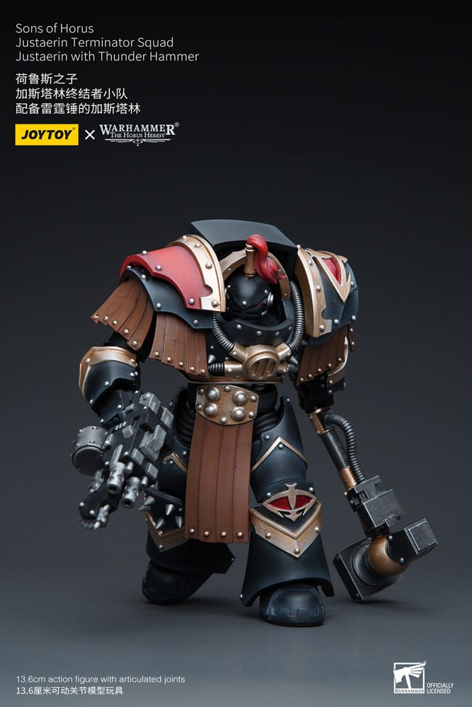 Sons of Horus Justaerin Terminator Squad Justaerin with Thunder Hammer Warhammer The Horus Heresy 1/18 Figurka 12 cm - Image 5