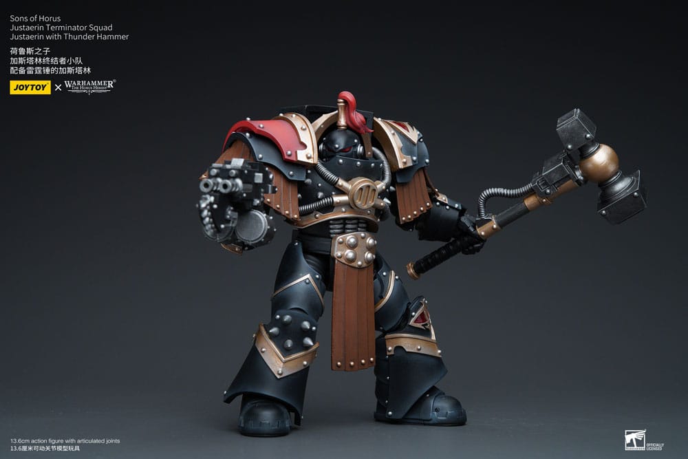 Sons of Horus Justaerin Terminator Squad Justaerin with Thunder Hammer Warhammer The Horus Heresy 1/18 Figurka 12 cm - Image 6