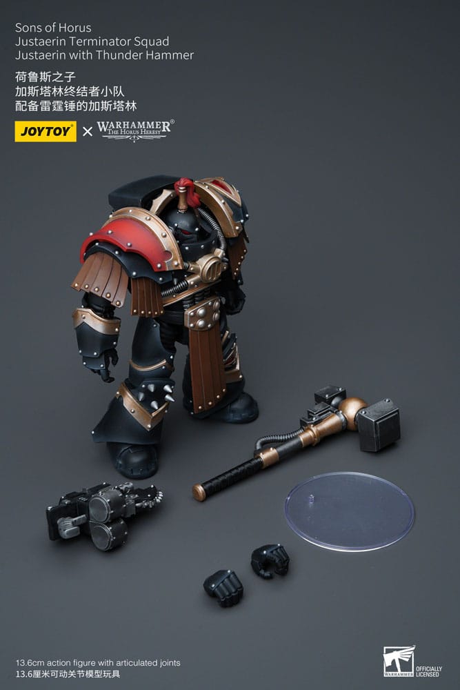 Sons of Horus Justaerin Terminator Squad Justaerin with Thunder Hammer Warhammer The Horus Heresy 1/18 Figurka 12 cm - Image 8