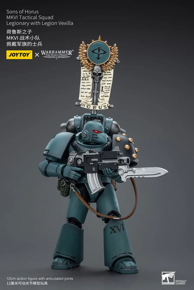 Sons of Horus MKVI Tactical Squad Legionary with Legion Vexilla Warhammer The Horus Heresy 1/18 Figurka 12 cm - Image 10