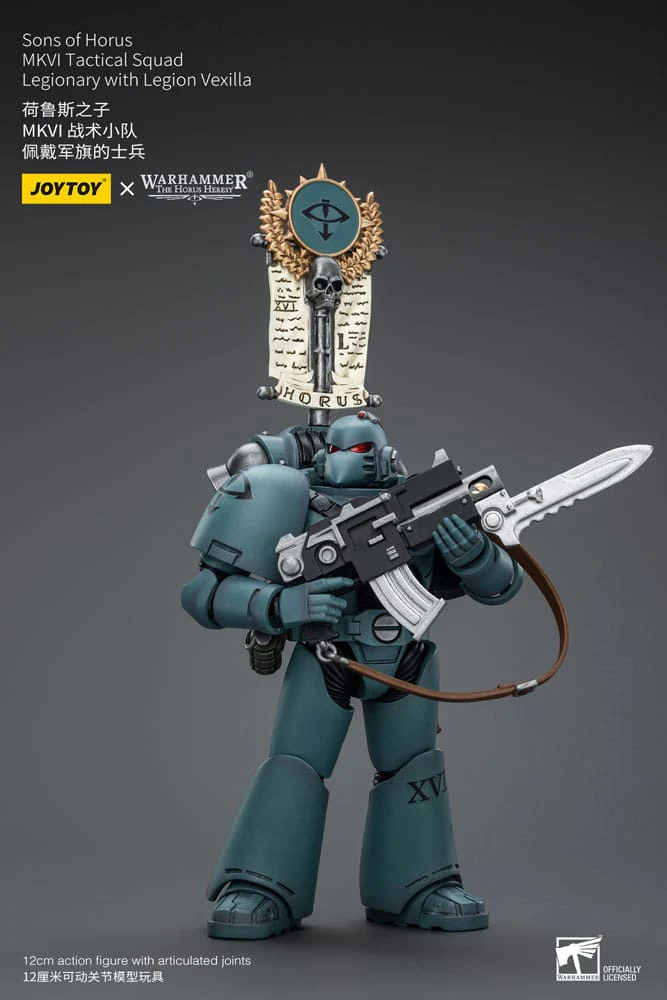 Sons of Horus MKVI Tactical Squad Legionary with Legion Vexilla Warhammer The Horus Heresy 1/18 Figurka 12 cm - Image 3