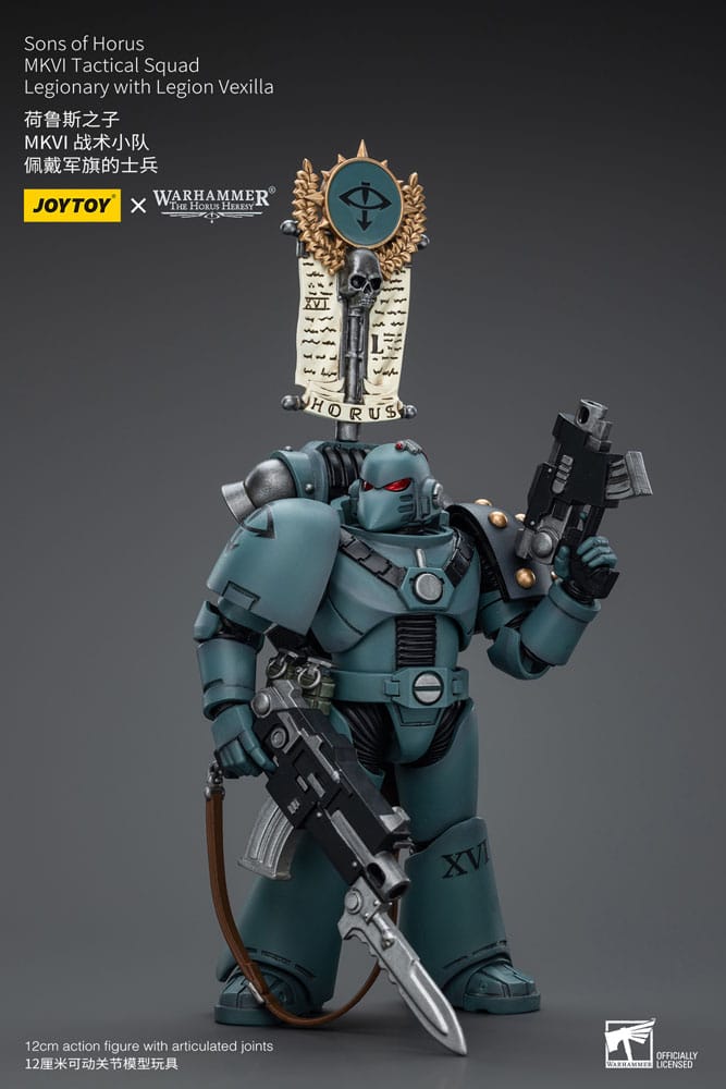 Sons of Horus MKVI Tactical Squad Legionary with Legion Vexilla Warhammer The Horus Heresy 1/18 Figurka 12 cm - Image 5