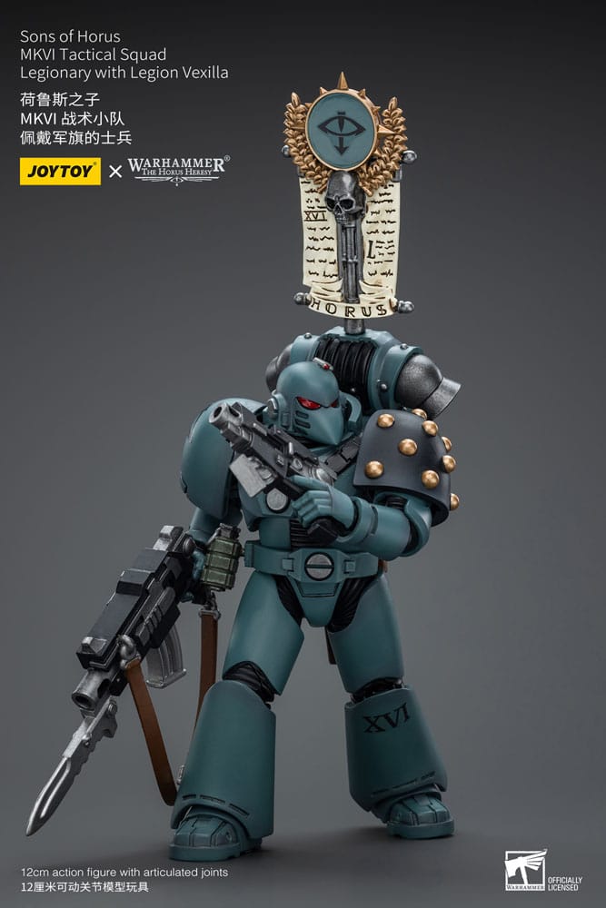 Sons of Horus MKVI Tactical Squad Legionary with Legion Vexilla Warhammer The Horus Heresy 1/18 Figurka 12 cm - Image 6