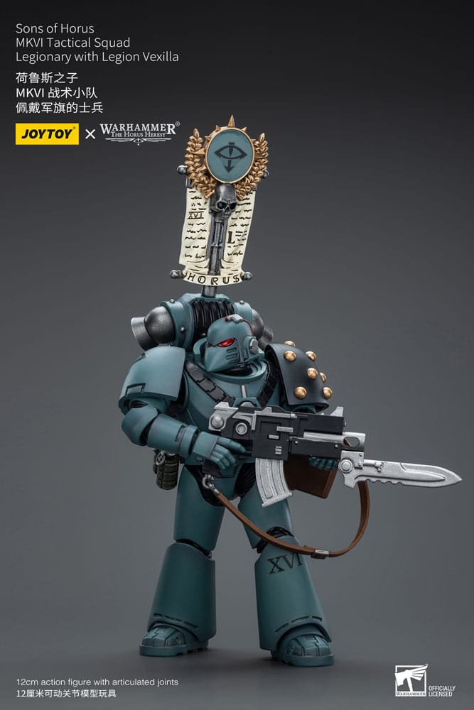 Sons of Horus MKVI Tactical Squad Legionary with Legion Vexilla Warhammer The Horus Heresy 1/18 Figurka 12 cm - Image 9