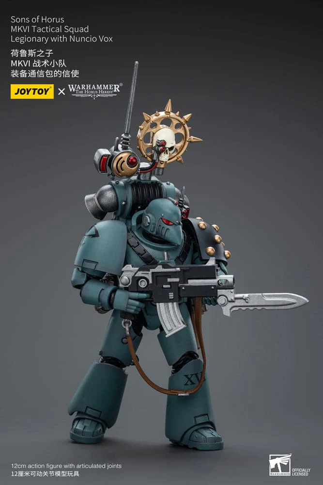 Sons of Horus MKVI Tactical Squad Legionary with Nuncio Vox Warhammer The Horus Heresy 1/18 Figurka 12 cm - Image 4