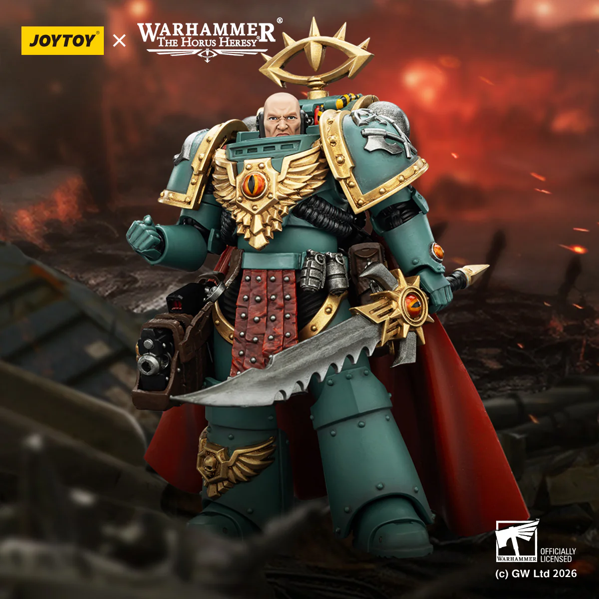Sons of Horus Tybalt Marr Captain of the 18th Company Warhammer 40k 1/18 Figurka 12 cm - Image 11
