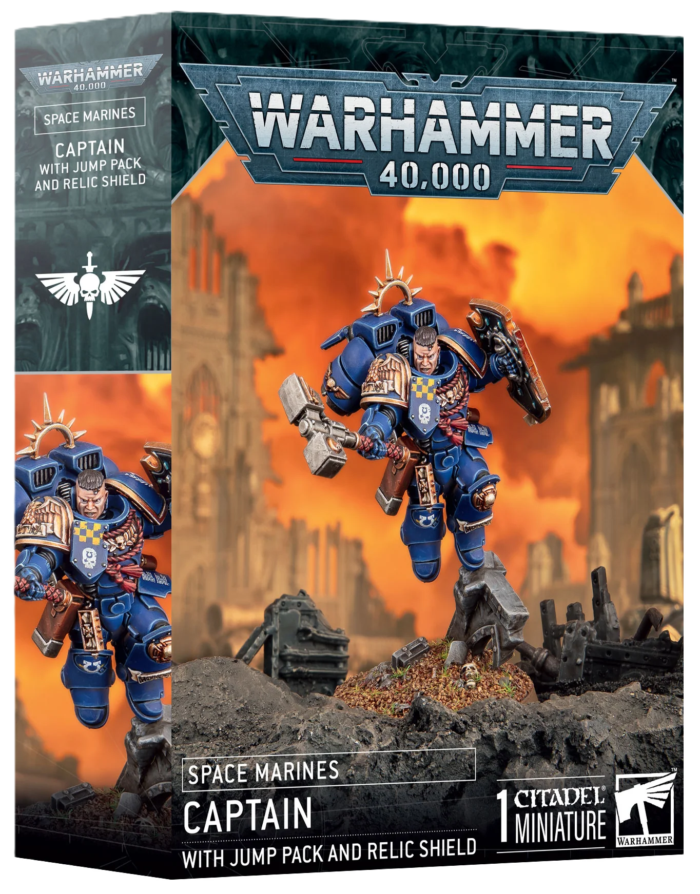 Space Marines Captain with Jump Pack and Relic Shield Warhammer 40k