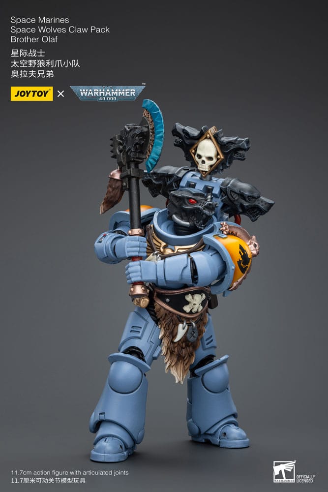 Space Marines Space Wolves Claw Pack Brother Olaf Warhammer 40k 1/18 Figurka 12 cm - Image 6