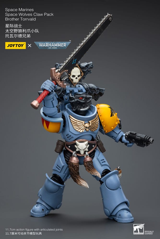 Space Marines Space Wolves Claw Pack Brother Torrvald Warhammer 40k 1/18 Figurka 12 cm - Image 3