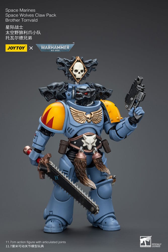 Space Marines Space Wolves Claw Pack Brother Torrvald Warhammer 40k 1/18 Figurka 12 cm - Image 4