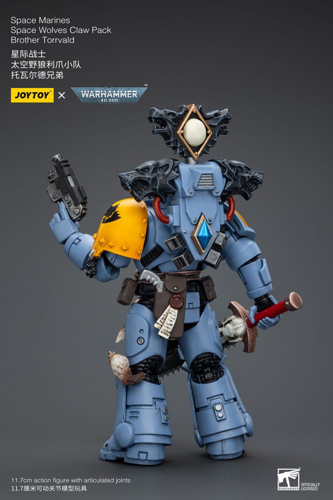 Space Marines Space Wolves Claw Pack Brother Torrvald Warhammer 40k 1/18 Figurka 12 cm - Image 5