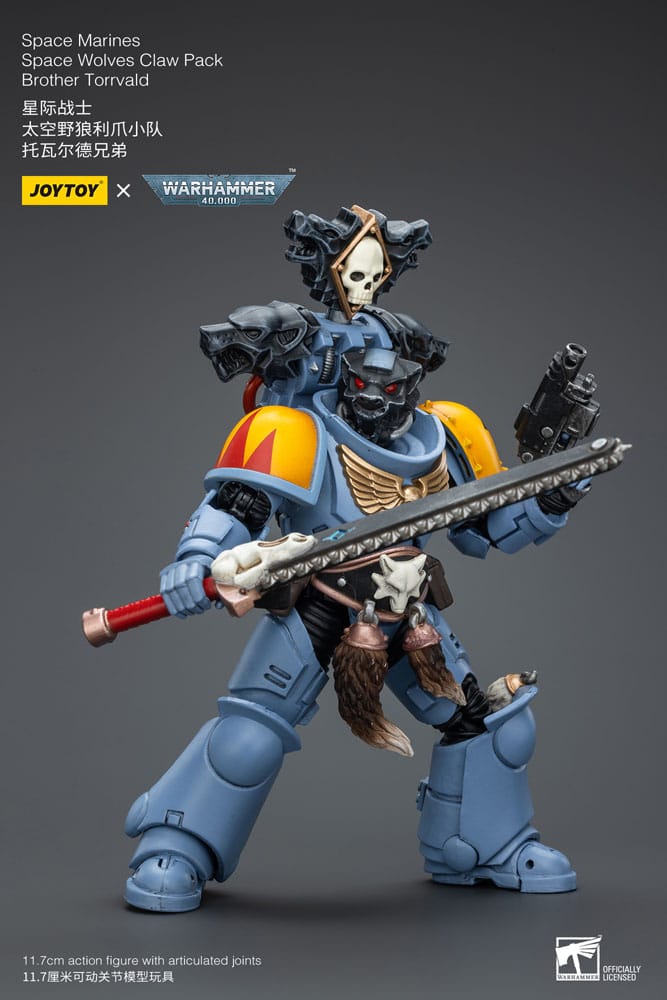 Space Marines Space Wolves Claw Pack Brother Torrvald Warhammer 40k 1/18 Figurka 12 cm - Image 6