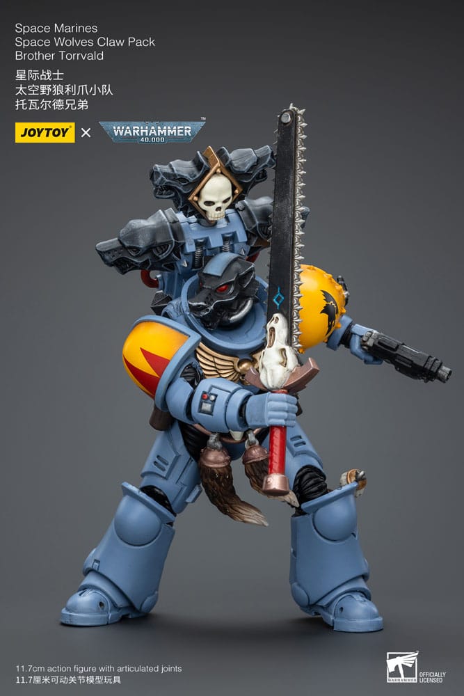 Space Marines Space Wolves Claw Pack Brother Torrvald Warhammer 40k 1/18 Figurka 12 cm - Image 7