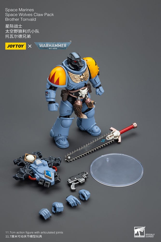 Space Marines Space Wolves Claw Pack Brother Torrvald Warhammer 40k 1/18 Figurka 12 cm - Image 8