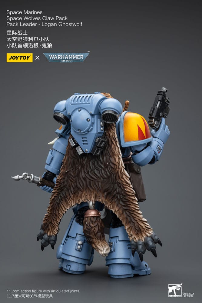 Space Marines Space Wolves Claw Pack Pack Leader -Logan Ghostwolf Warhammer 40k 1/18 Figurka 12 cm - Image 7