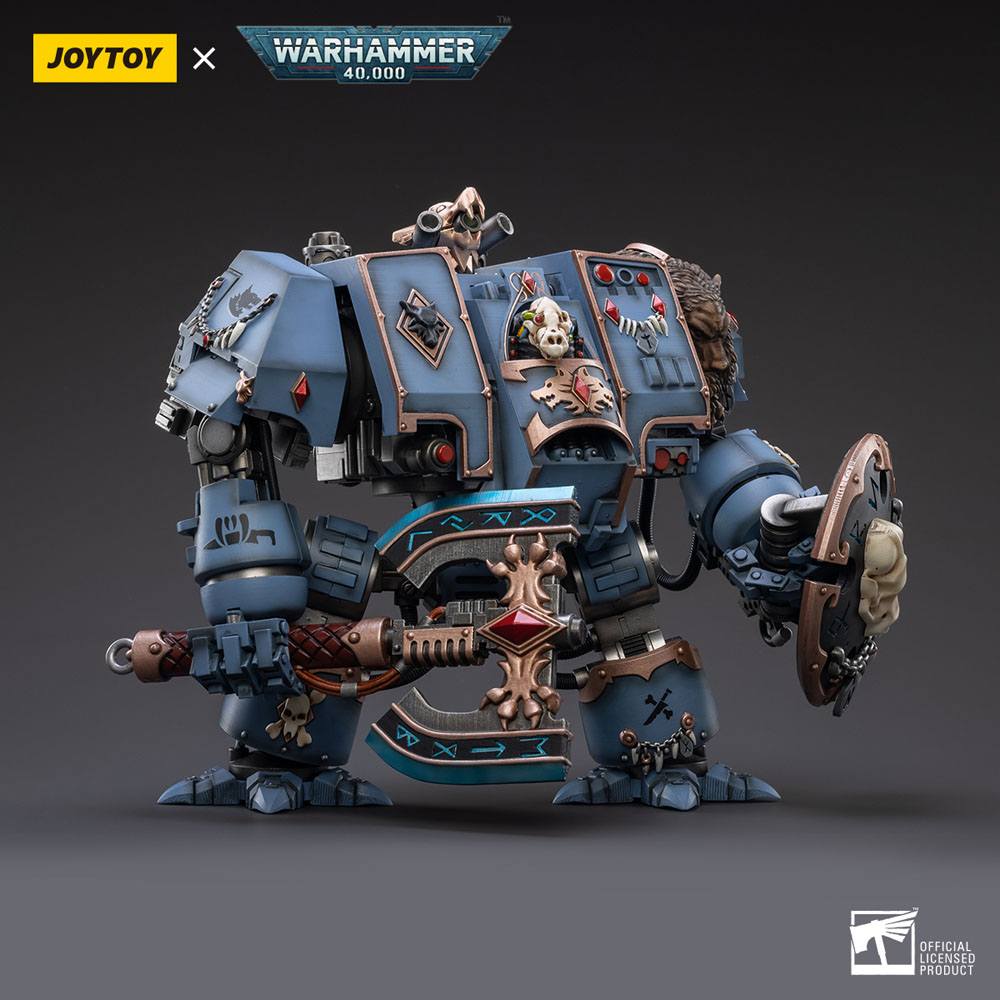 Space Marines Space Wolves Venerable Dreadnought Brother Hvor Warhammer 40k 1/18 Figurka 20 cm - Image 7