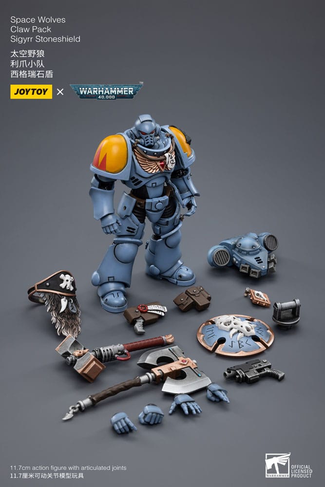 Space Wolves Claw Pack Sigyrr Stoneshield Warhammer 40k 1/18 Figurka 12 cm - Image 14