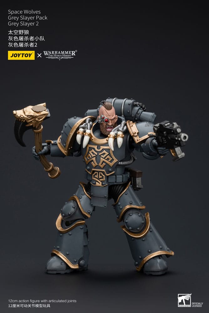 Space Wolves Grey Slayer Pack Grey Slayer 2 Warhammer The Horus Heresy 1/18 Figurka 12 cm - Image 4