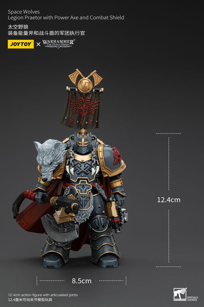 Space Wolves Legion Praetor with Power Axe and Combat Shield Warhammer The Horus Heresy 1/18 Figurka 12 cm - Image 15