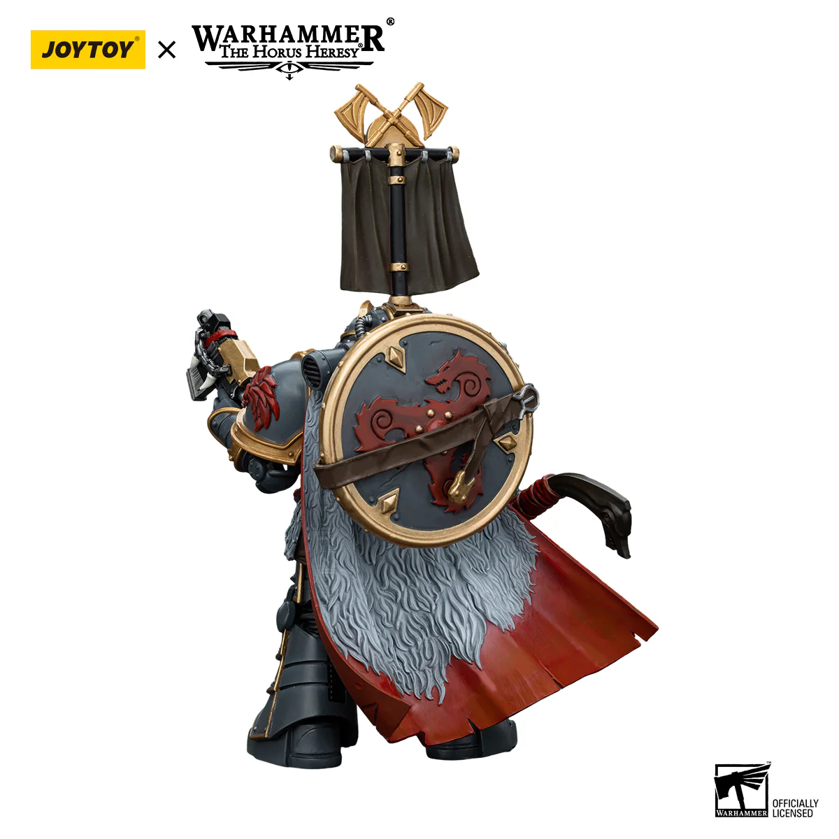 Space Wolves Legion Praetor with Power Axe and Combat Shield Warhammer The Horus Heresy 1/18 Figurka 12 cm - Image 2