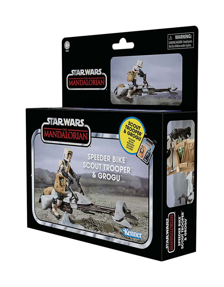 Speeder Bike with Scout Trooper & Grogu Star Wars: The Mandalorian Vintage Collection Figurka 10 cm - Image 3