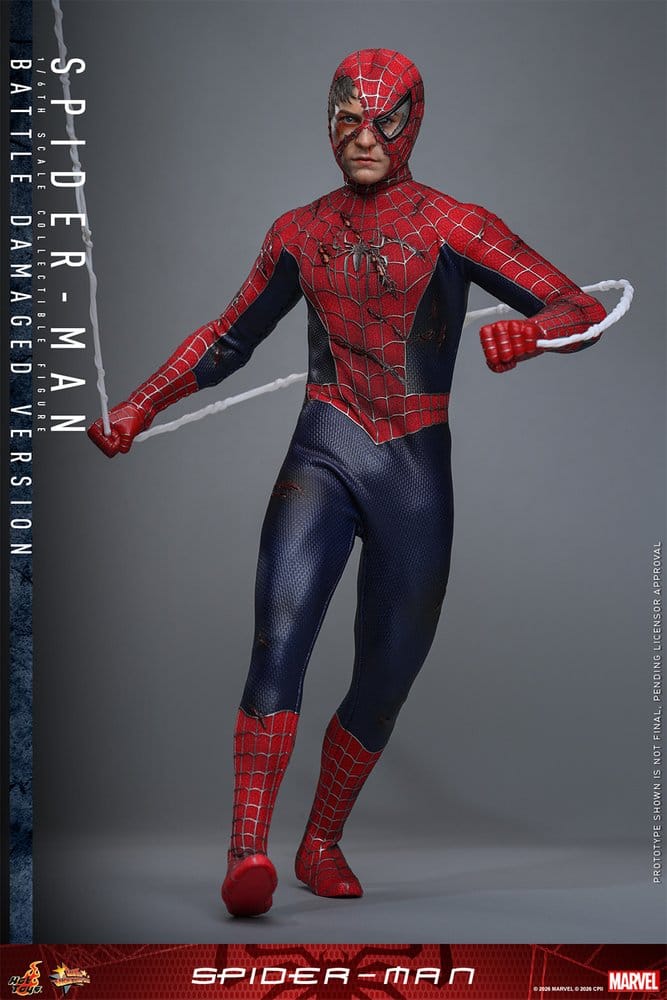 Spider-Man (Battle Damaged Version) Spider-Man Movie Masterpiece 1/6 Figurka 30 cm - Image 3
