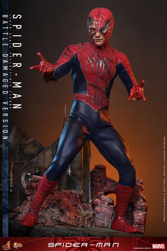 Spider-Man (Battle Damaged Version) Spider-Man Movie Masterpiece 1/6 Figurka 30 cm - Image 7
