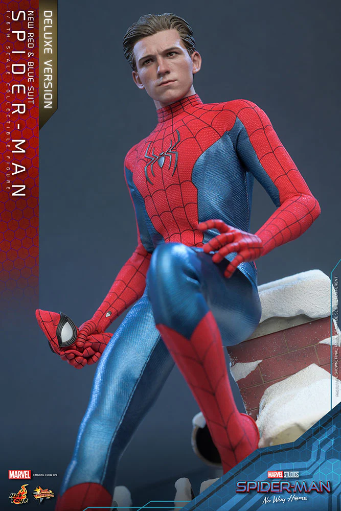 Spider-Man New Red and Blue Suit Marvel Spider-Man: No Way Home Movie Masterpiece 1/6 Deluxe Version 28 cm - Image 8