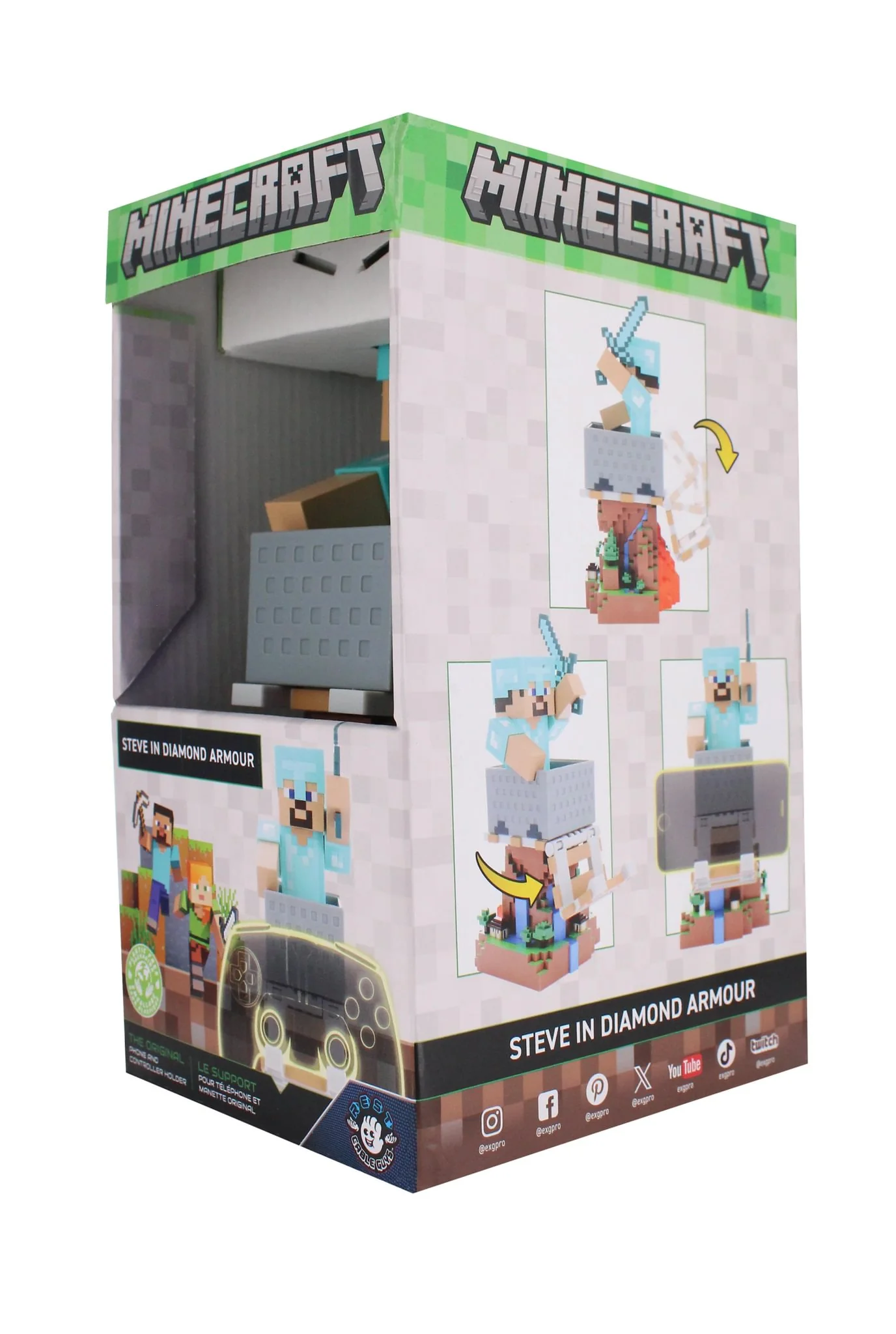 Steve (Diamentowa Zbroja) Podstawka na Telefon/Pada Minecraft - Image 11