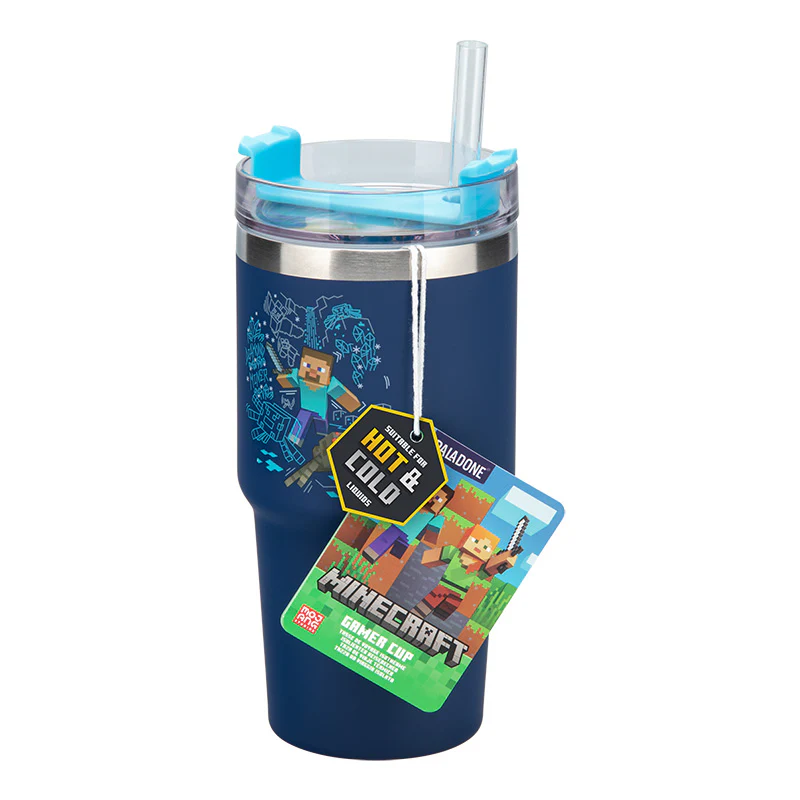 Steve kubek podróżny ze słomką 600 ml Minecraft - Image 4