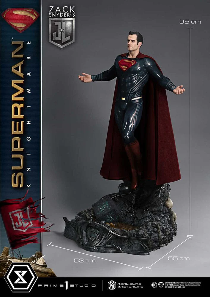Superman Knightmare DC Zack Snyder's Justice League Real Elite Masterline Series Color Edition 1/3 Figurka  95 cm - Image 8