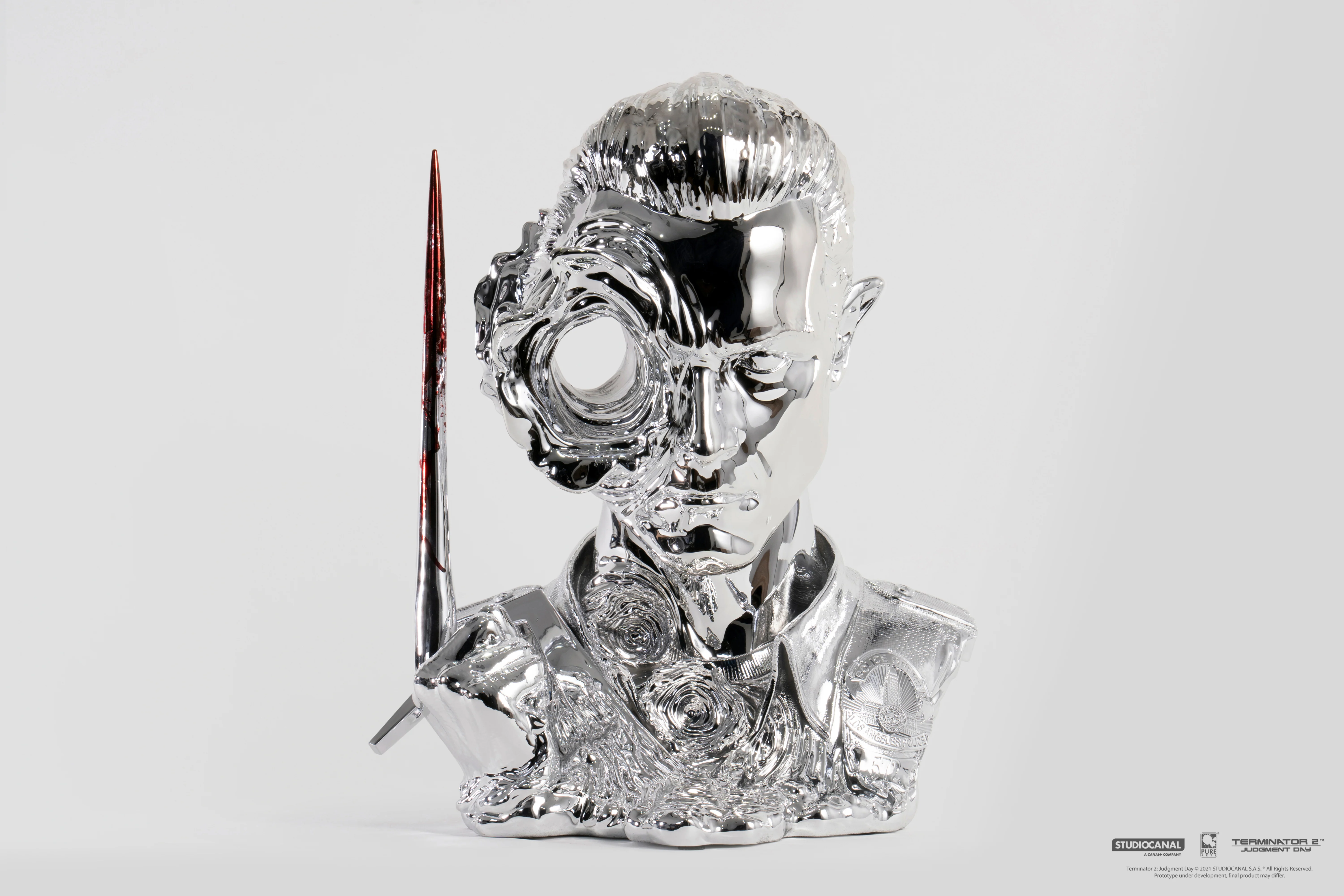 T-1000 Terminator 2 Liquid metal 1:1 Scale Art Mask Deluxe Figurka 44cm