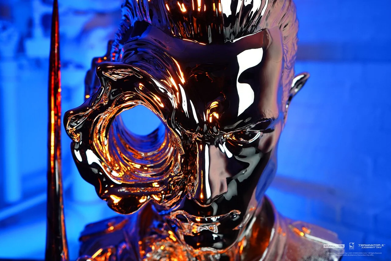 T-1000 Terminator 2 Liquid metal 1:1 Scale Art Mask Deluxe Figurka 44cm - Image 15