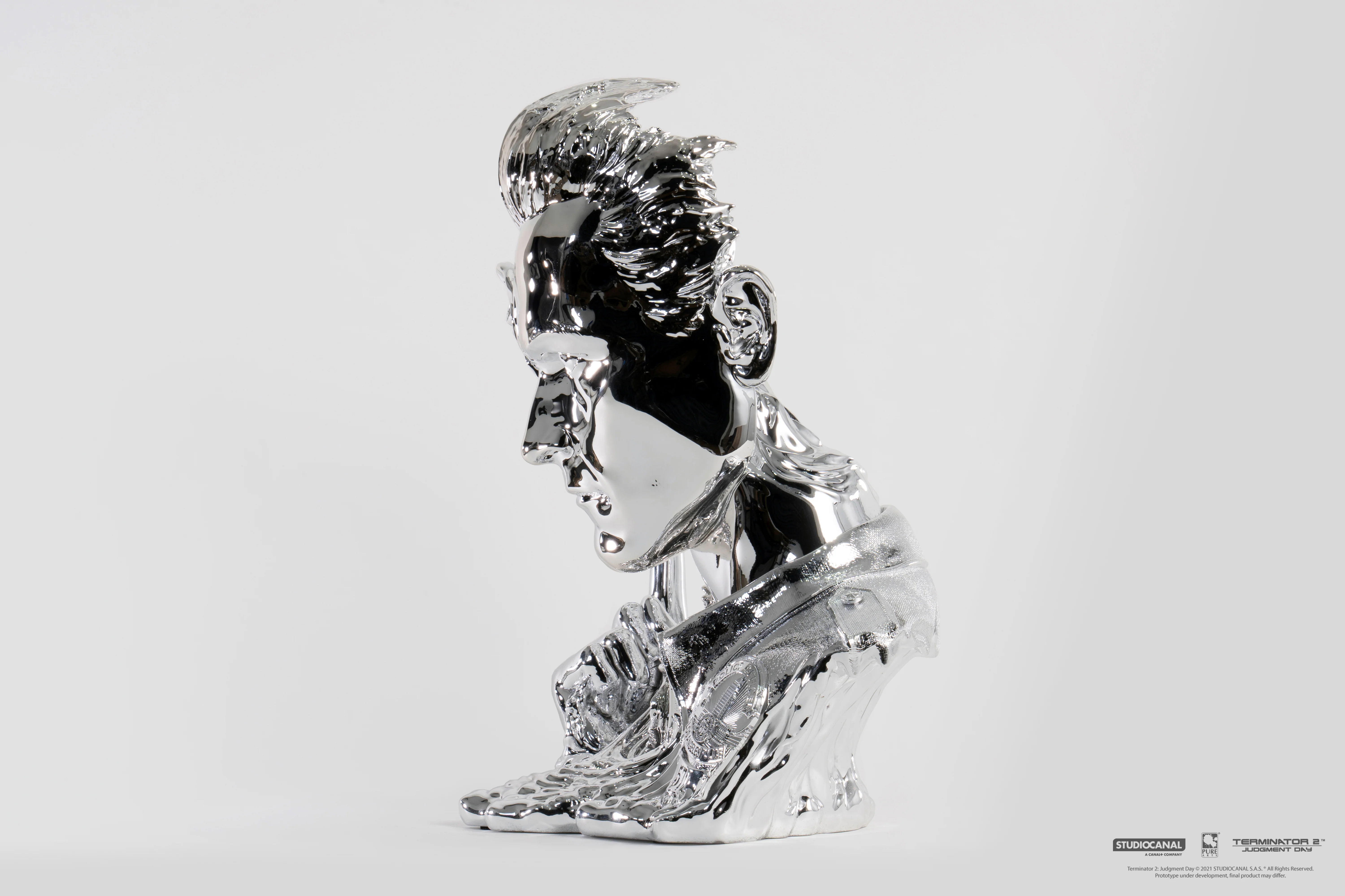 T-1000 Terminator 2 Liquid metal 1:1 Scale Art Mask Deluxe Figurka 44cm - Image 4