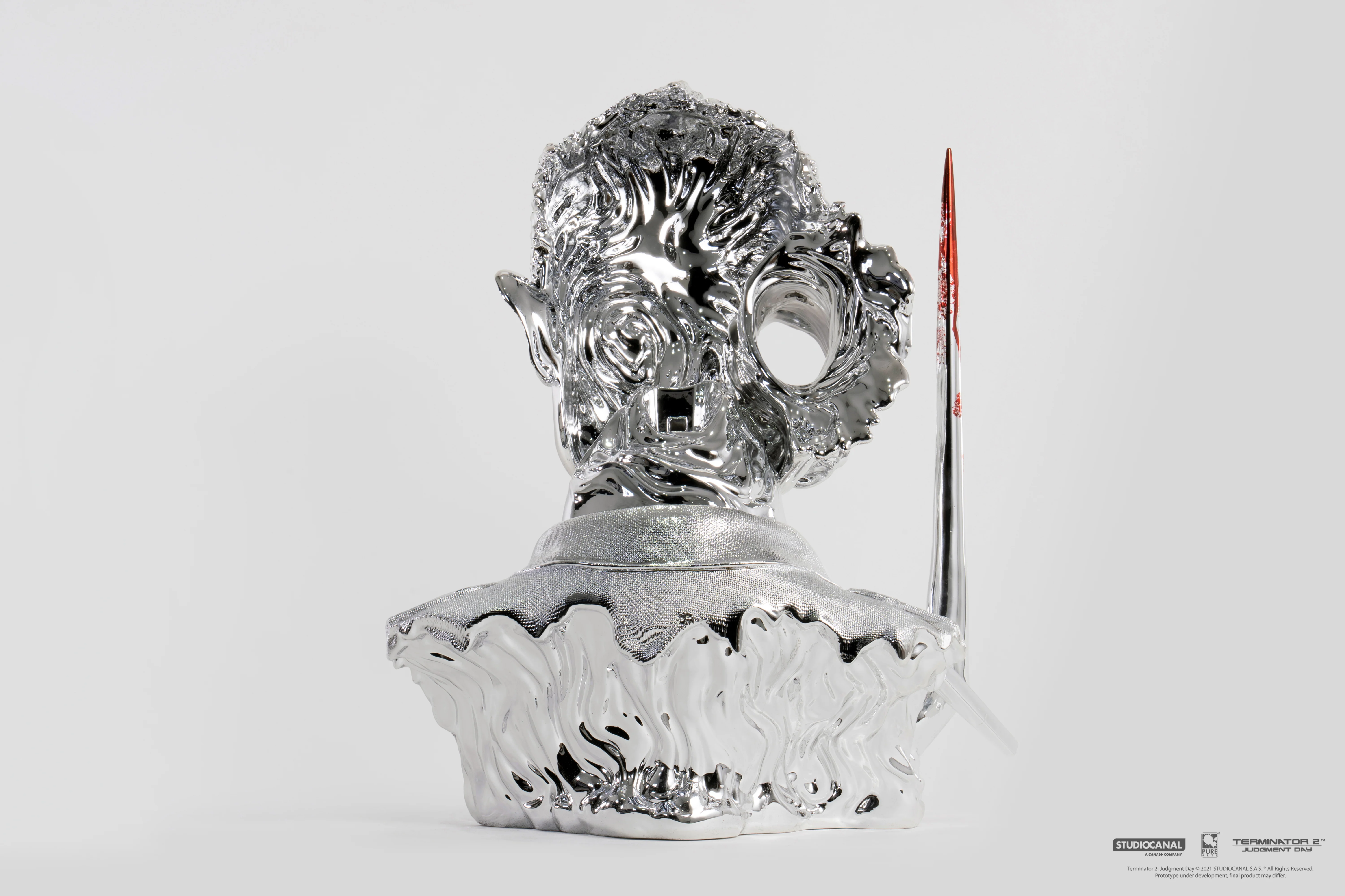T-1000 Terminator 2 Liquid metal 1:1 Scale Art Mask Deluxe Figurka 44cm - Image 5