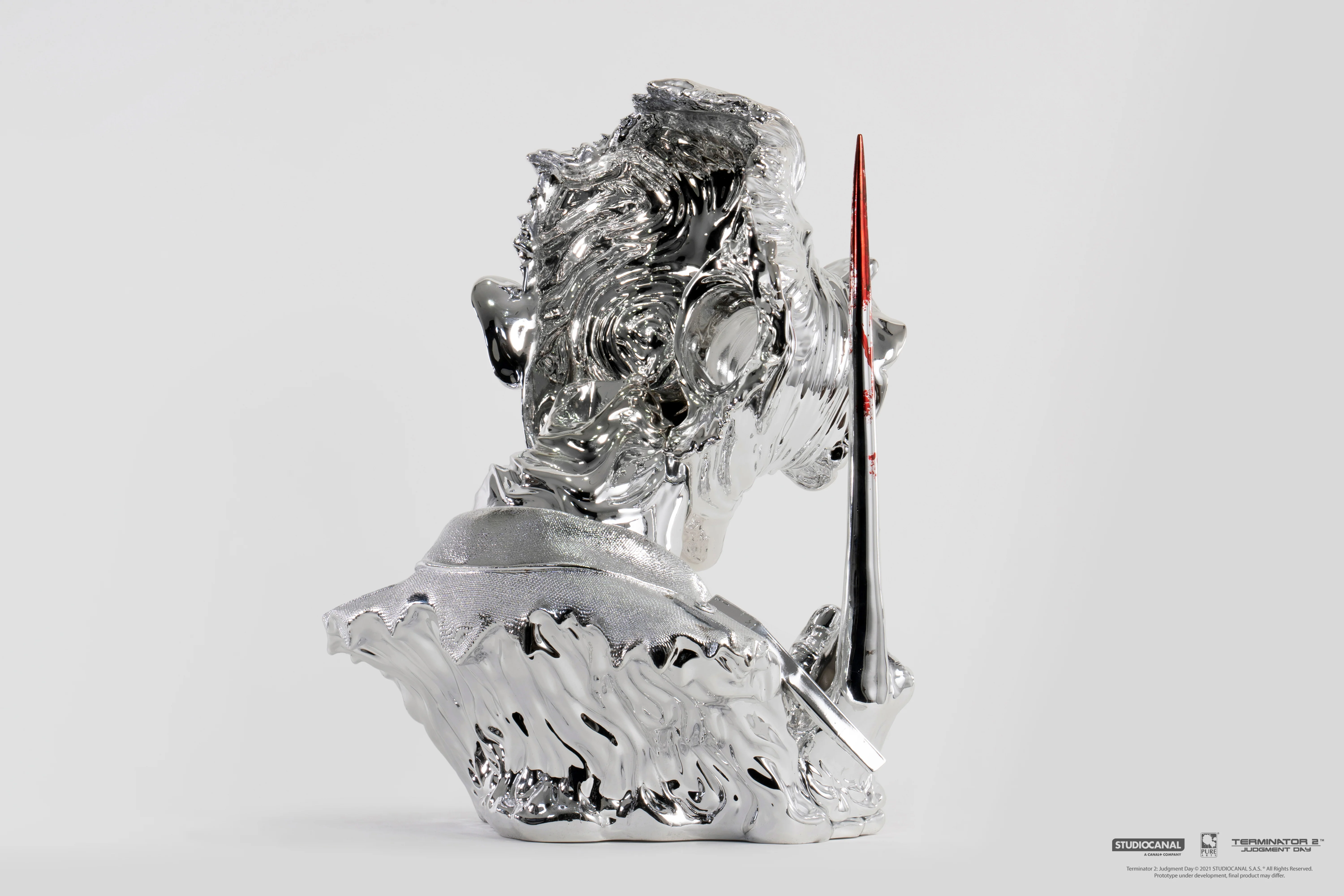T-1000 Terminator 2 Liquid metal 1:1 Scale Art Mask Deluxe Figurka 44cm - Image 6