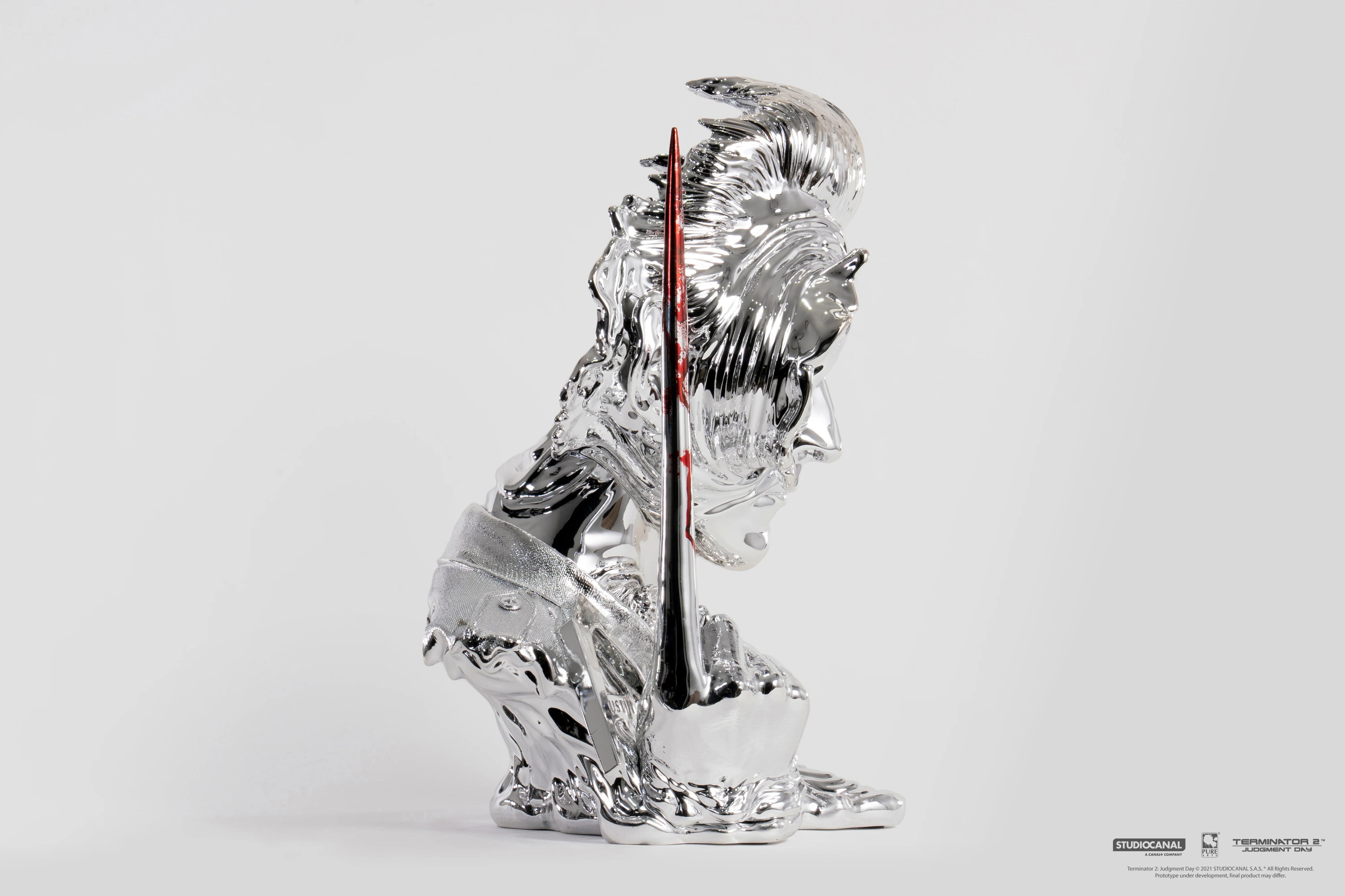 T-1000 Terminator 2 Liquid metal 1:1 Scale Art Mask Deluxe Figurka 44cm - Image 7