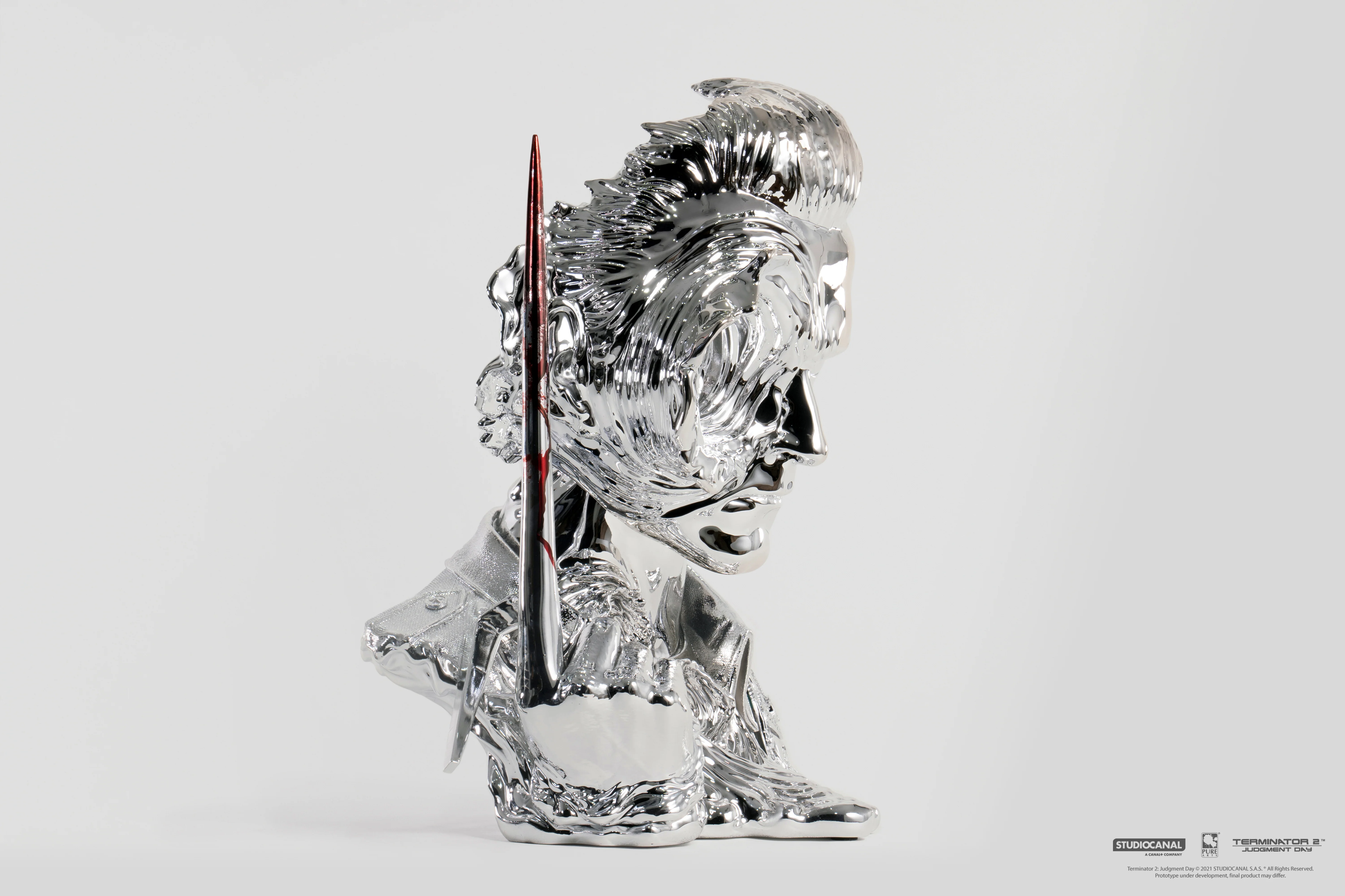 T-1000 Terminator 2 Liquid metal 1:1 Scale Art Mask Deluxe Figurka 44cm - Image 8