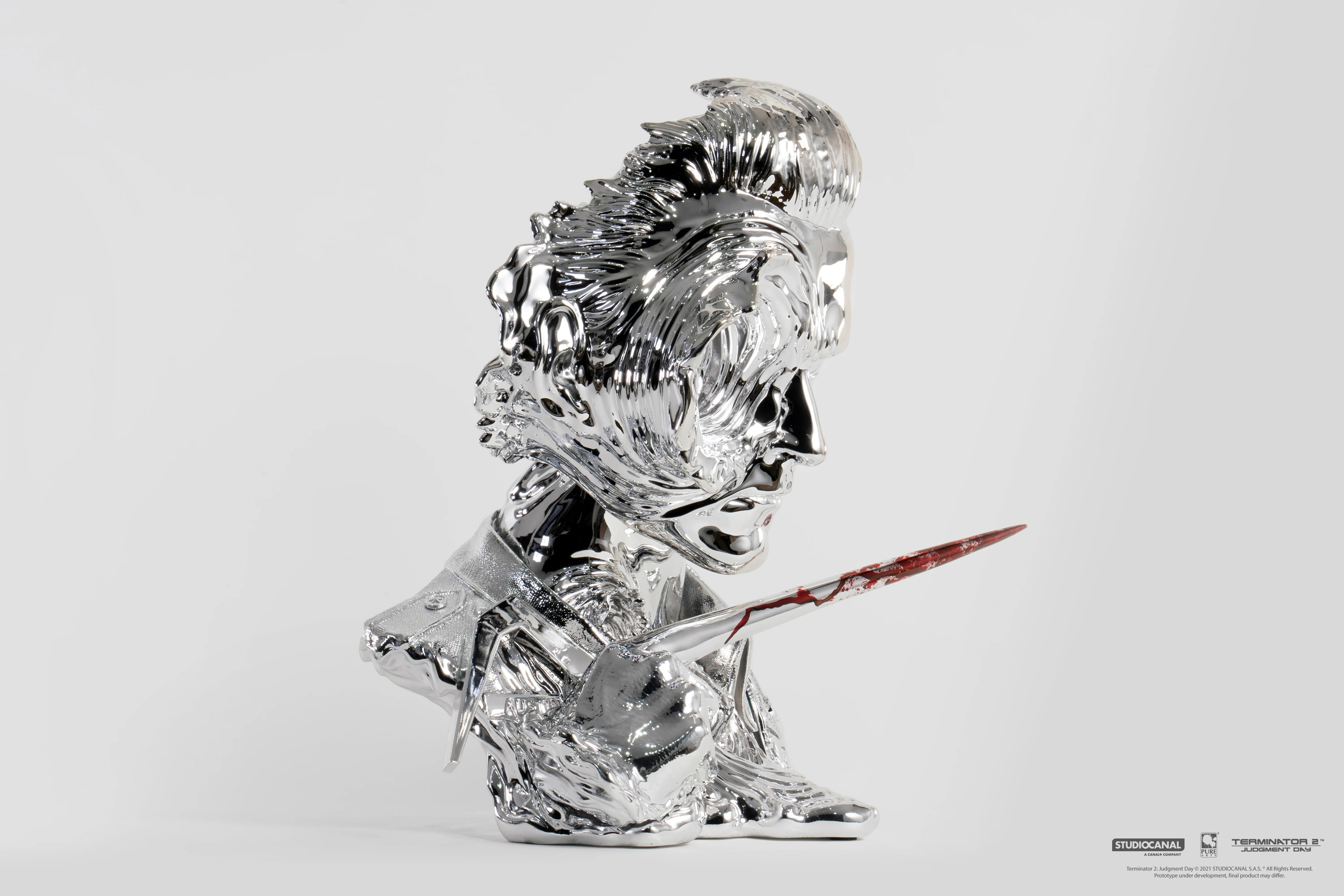 T-1000 Terminator 2 Liquid metal 1:1 Scale Art Mask Deluxe Figurka 44cm - Image 9