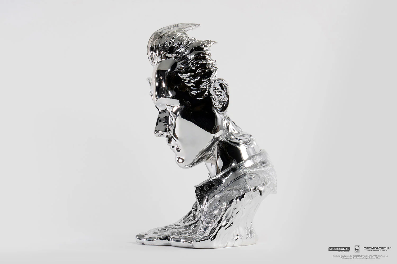 T-1000 Terminator 2 Liquid metal 1:1 Scale Art Mask Figurka 44cm - Image 4