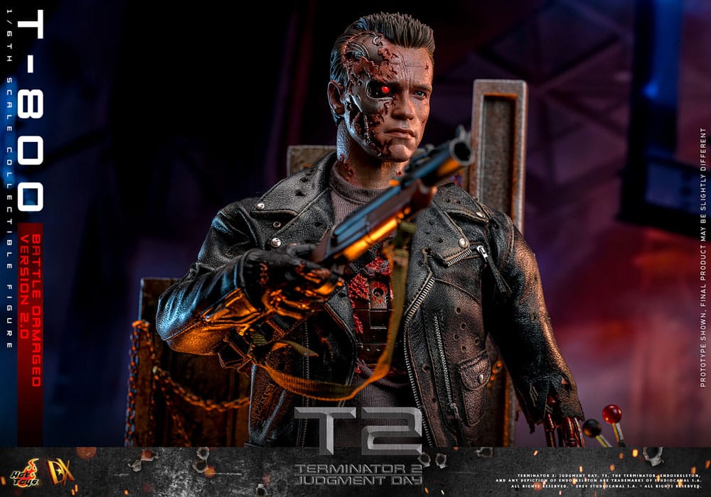 T-800 Battle Damaged Version 2.0 Terminator 2 Movie Masterpiece 1/6 Figurka 32 cm - Image 6