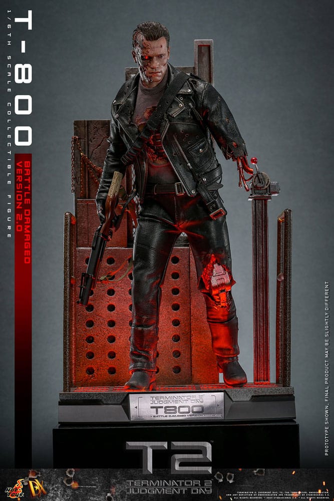T-800 Battle Damaged Version 2.0 Terminator 2 Movie Masterpiece 1/6 Figurka 32 cm - Image 7