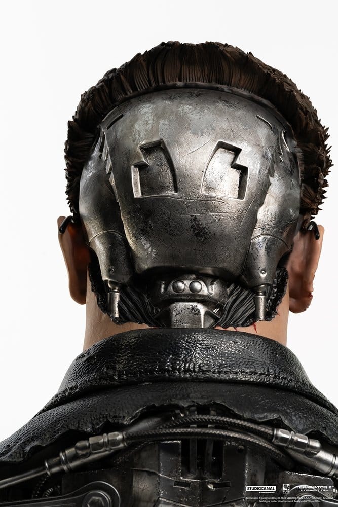 T-800 Model 101 Battle Damaged Art Mask Terminator 2 1/1 Figurka 47 cm - Image 15