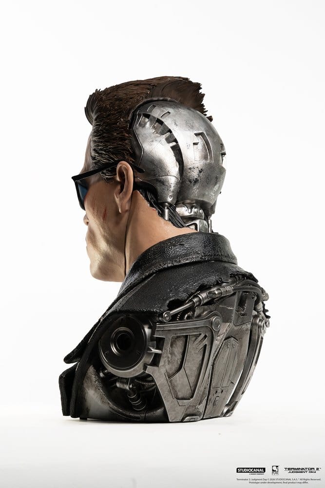 T-800 Model 101 Battle Damaged Art Mask Terminator 2 1/1 Figurka 47 cm - Image 6