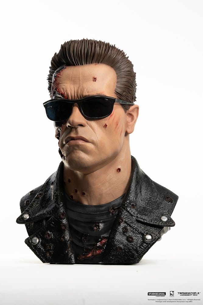 T-800 Model 101 Battle Damaged Art Mask Terminator 2 1/1 Figurka 47 cm - Image 8