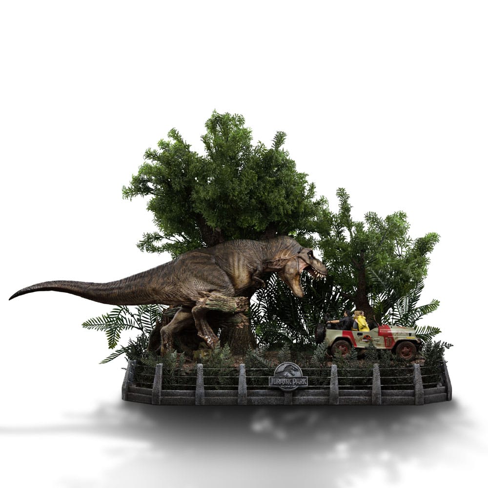 T-Rex Chase Jurassic Park Demi Art Scale 1/20 Figurka 30 cm - Image 4