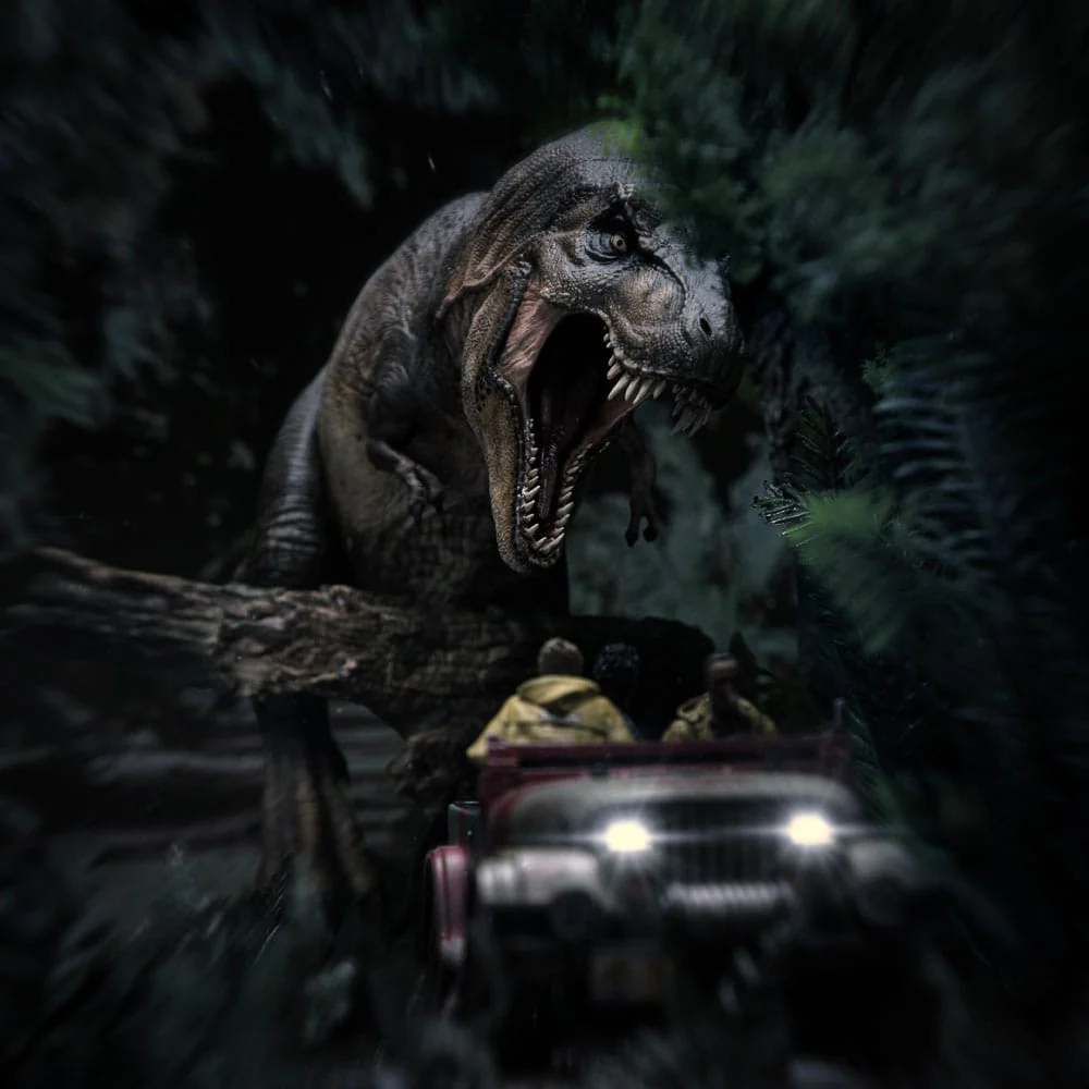 T-Rex Chase Jurassic Park Demi Art Scale 1/20 Figurka 30 cm - Image 6