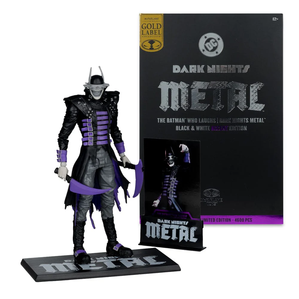 The Batman Who Laughs (B&W with accent) Gold Label DC Multiverse Figurka 18 cm - Image 5