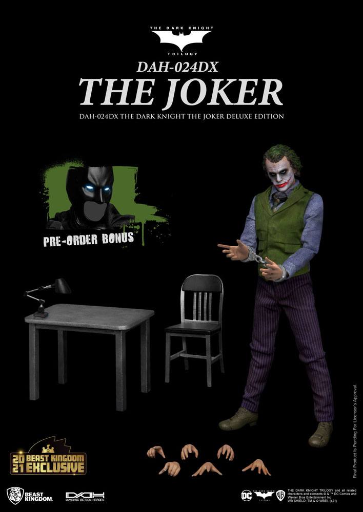 The Joker DC Batman The Dark Knight Dynamic 8ction Heroes Deluxe Version 1/9 Figurki 21 cm - Image 4